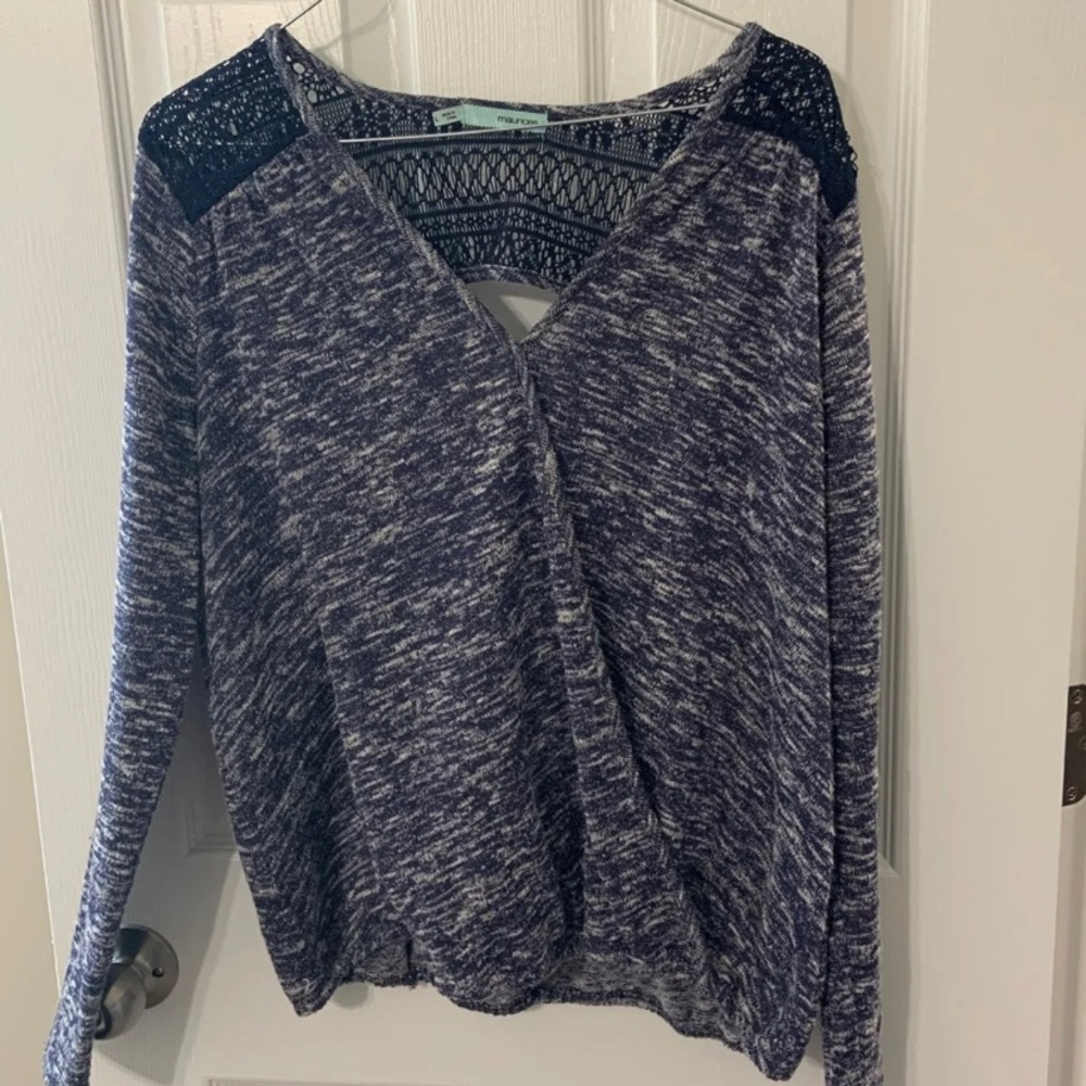Maurices long sleeved faux wrap top